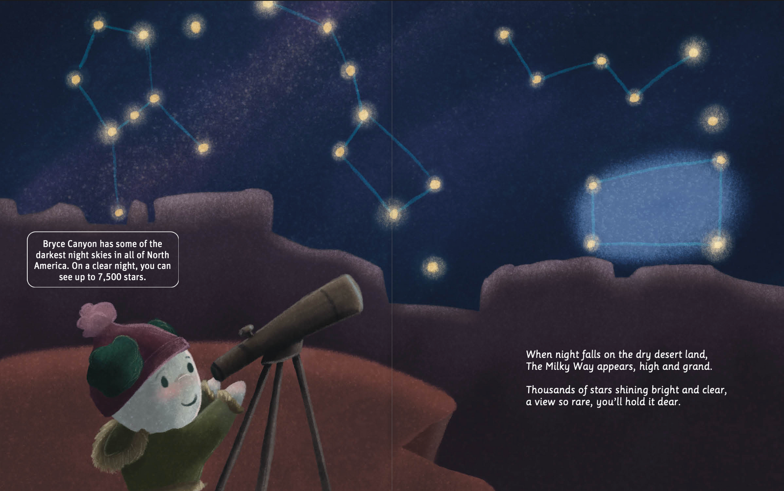 Illustrated Bryce Canyon National Park wildlife spread